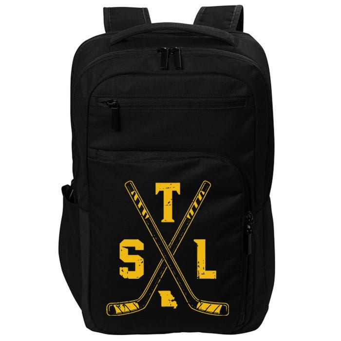 Vintage St. Louis Ice Hockey Sticks Retro Impact Tech Backpack