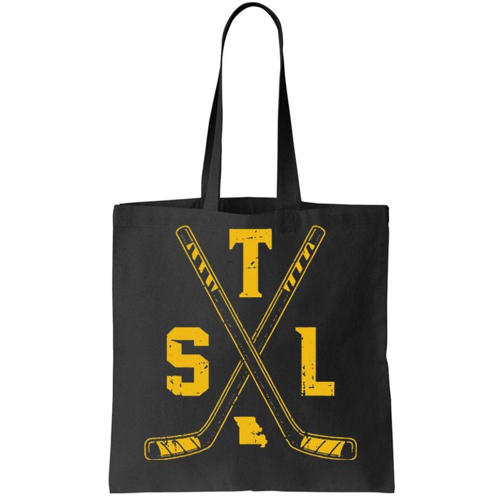 Vintage St. Louis Ice Hockey Sticks Retro Tote Bag