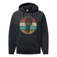 Vintage Swinger Lifestyle Retro Upside Down Pineapple Performance Fleece Hoodie