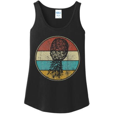 Vintage Swinger Lifestyle Retro Upside Down Pineapple Ladies Essential Tank