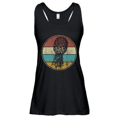 Vintage Swinger Lifestyle Retro Upside Down Pineapple Ladies Essential Flowy Tank