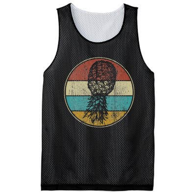 Vintage Swinger Lifestyle Retro Upside Down Pineapple Mesh Reversible Basketball Jersey Tank