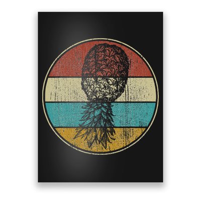 Vintage Swinger Lifestyle Retro Upside Down Pineapple Poster