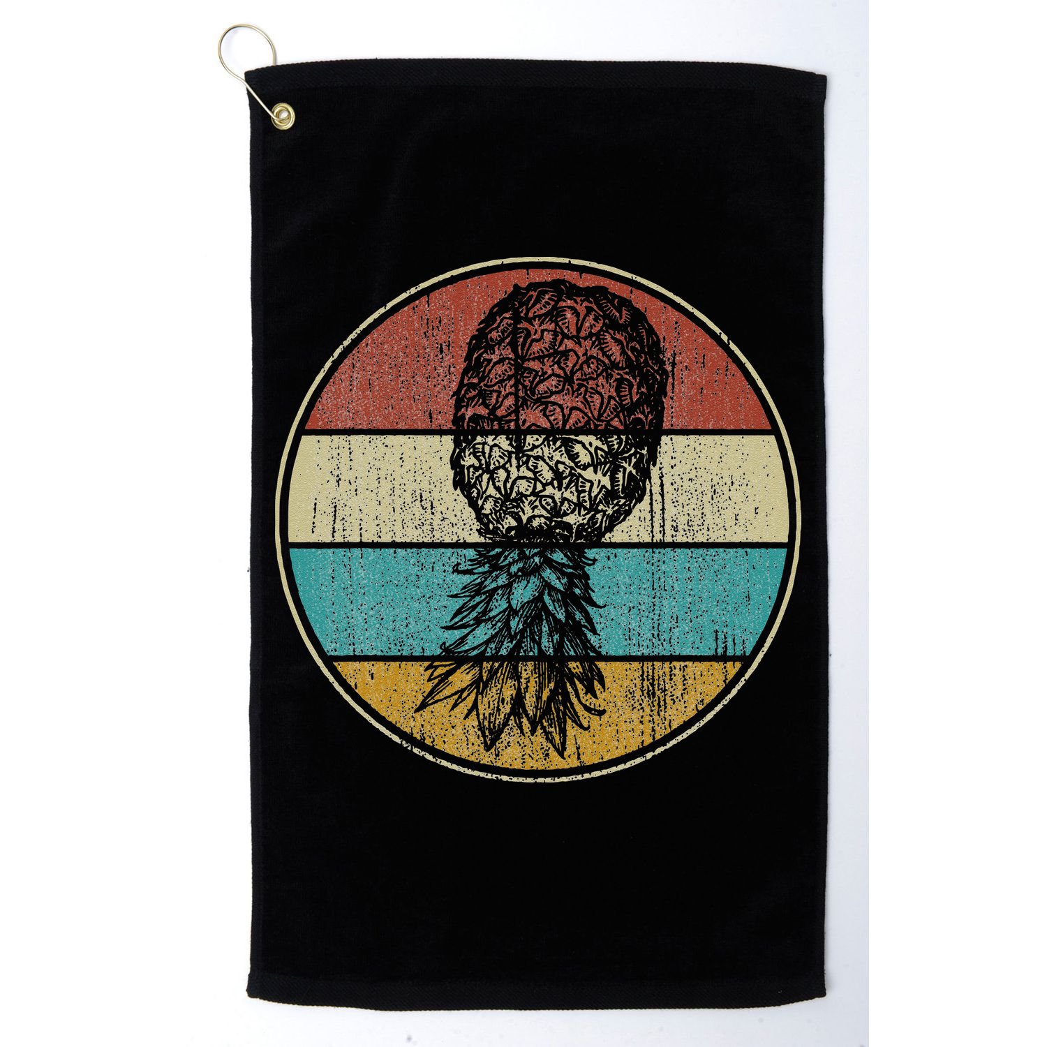 Vintage Swinger Lifestyle Retro Upside Down Pineapple Golf Towel