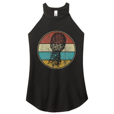 Vintage Swinger Lifestyle Retro Upside Down Pineapple Women’s Perfect Tri Rocker Tank