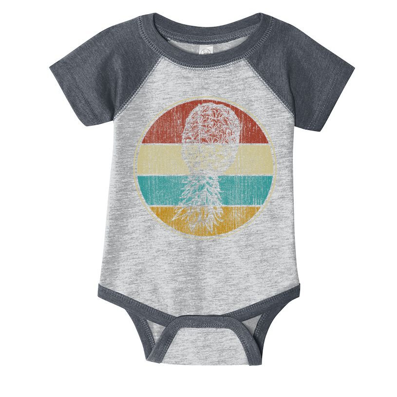 Vintage Swinger Lifestyle Retro Upside Down Pineapple Infant Baby Jersey Bodysuit