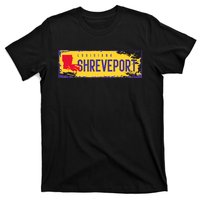 Vintage Sign Louisiana Map Shreveport Hometown Pride T-Shirt