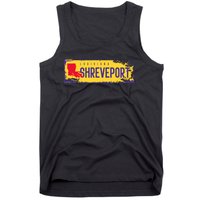 Vintage Sign Louisiana Map Shreveport Hometown Pride Tank Top