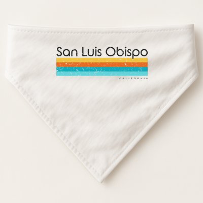 Vintage San Luis Obispo California Ca Retro Design USA-Made Doggie Bandana