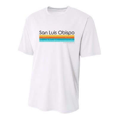 Vintage San Luis Obispo California Ca Retro Design Youth Performance Sprint T-Shirt
