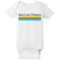 Vintage San Luis Obispo California Ca Retro Design Baby Bodysuit