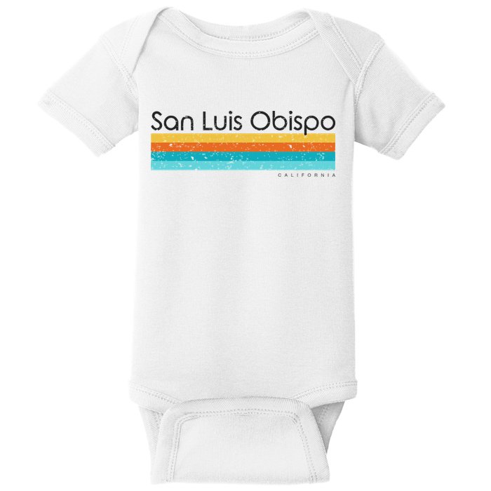 Vintage San Luis Obispo California Ca Retro Design Baby Bodysuit