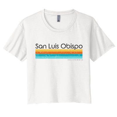 Vintage San Luis Obispo California Ca Retro Design Crop Top