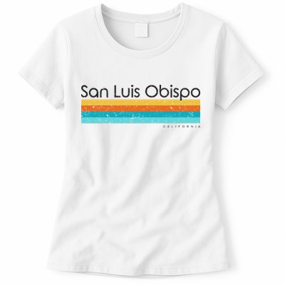 Vintage San Luis Obispo California Ca Retro Design Womens T-Shirt