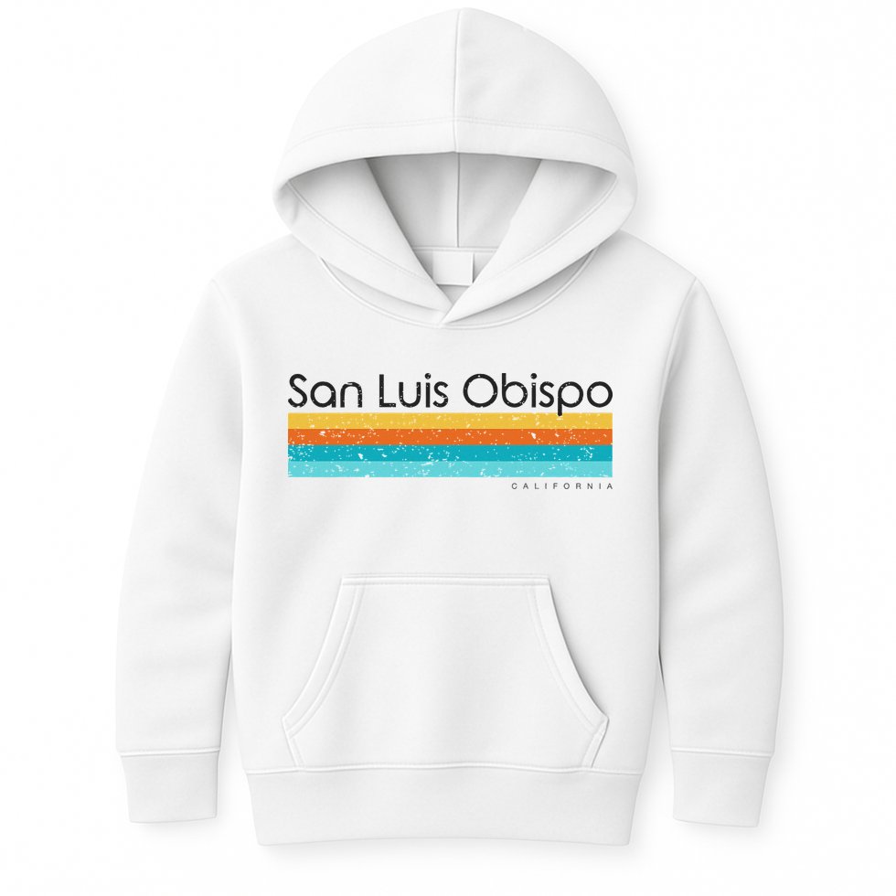 Vintage San Luis Obispo California Ca Retro Design Kids Hoodie
