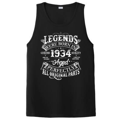 Vintage Scroll Legends Were Born In 1934 Aged Perfectly 90th Birthday PosiCharge Competitor Tank