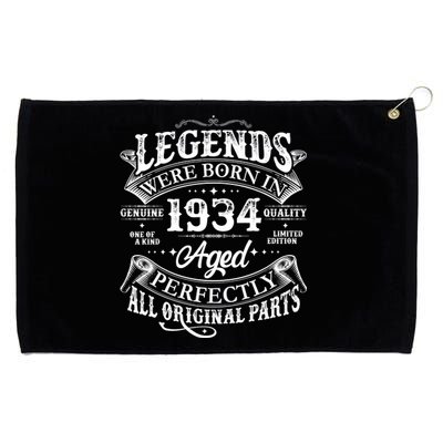 Vintage Scroll Legends Were Born In 1934 Aged Perfectly 90th Birthday Grommeted Golf Towel