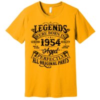 Vintage Scroll Legends Were Born In 1954 Aged Perfectly 70th Birthday Premium T-Shirt