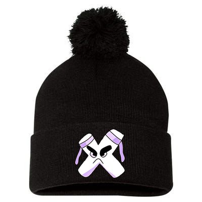 Villain Strong Letter X Alphabet Lore Pom Pom 12in Knit Beanie