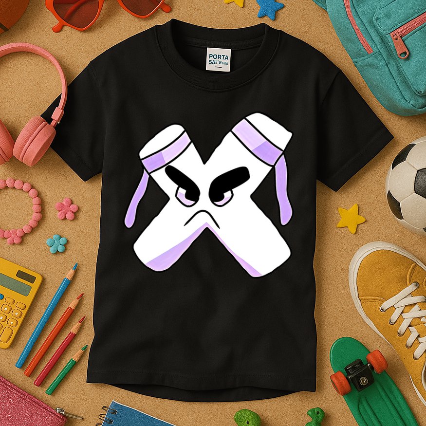 Villain Strong Letter X Alphabet Lore Kids T-Shirt