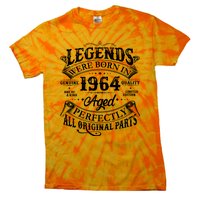 Vintage Scroll Legends Were Born In 1964 Aged Perfectly 60th Birthday Tie-Dye T-Shirt