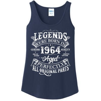 Vintage Scroll Legends Were Born In 1964 Aged Perfectly 60th Birthday Ladies Essential Tank