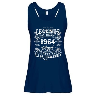 Vintage Scroll Legends Were Born In 1964 Aged Perfectly 60th Birthday Ladies Essential Flowy Tank