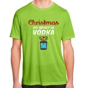 Vodka Spirit Lemon Graphic My Christmas Spirit Gift Adult ChromaSoft Performance T-Shirt