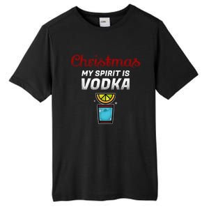 Vodka Spirit Lemon Graphic My Christmas Spirit Gift Tall Fusion ChromaSoft Performance T-Shirt