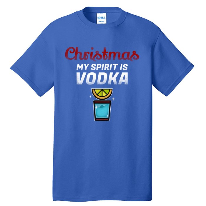 Vodka Spirit Lemon Graphic My Christmas Spirit Gift Tall T-Shirt