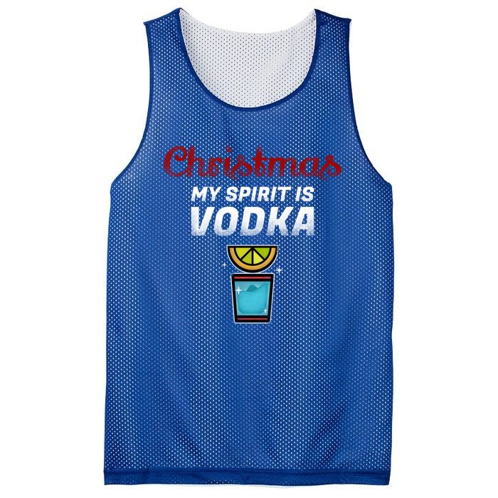 Vodka Spirit Lemon Graphic My Christmas Spirit Gift Mesh Reversible Basketball Jersey Tank