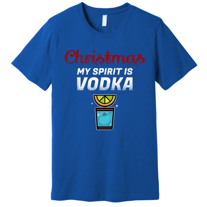 Vodka Spirit Lemon Graphic My Christmas Spirit Gift Premium T-Shirt