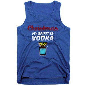 Vodka Spirit Lemon Graphic My Christmas Spirit Gift Tank Top