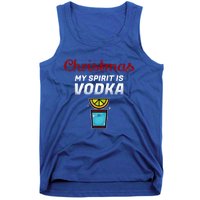 Vodka Spirit Lemon Graphic My Christmas Spirit Gift Tank Top