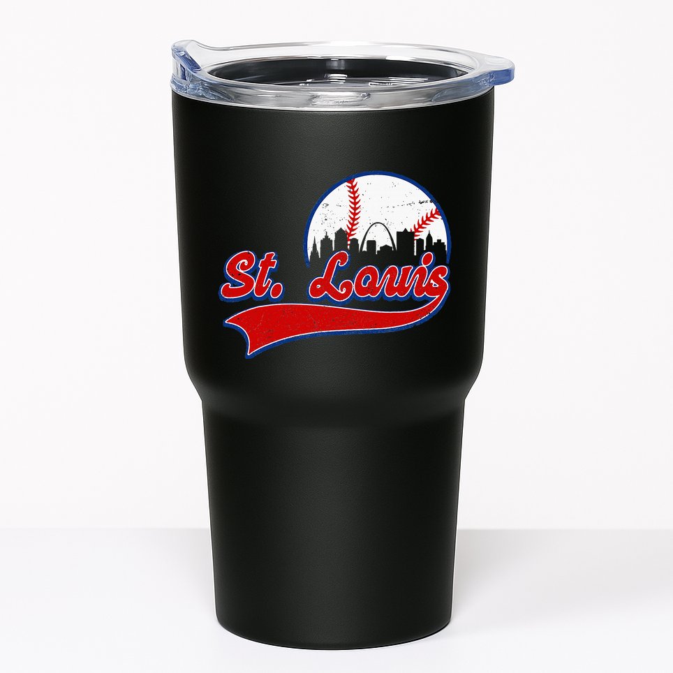 Vintage St. Louis City Downtown Skylines Baseball Fans Lover Tumbler