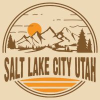 Vintage Salt Lake City Utah Mountain Hiking Souvenir Print Bag