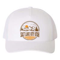 Vintage Salt Lake City Utah Mountain Hiking Souvenir Print Yupoong Adult 5-Panel Trucker Hat