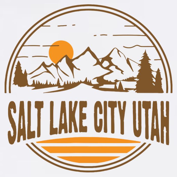 Vintage Salt Lake City Utah Mountain Hiking Souvenir Print Womens Tank Top