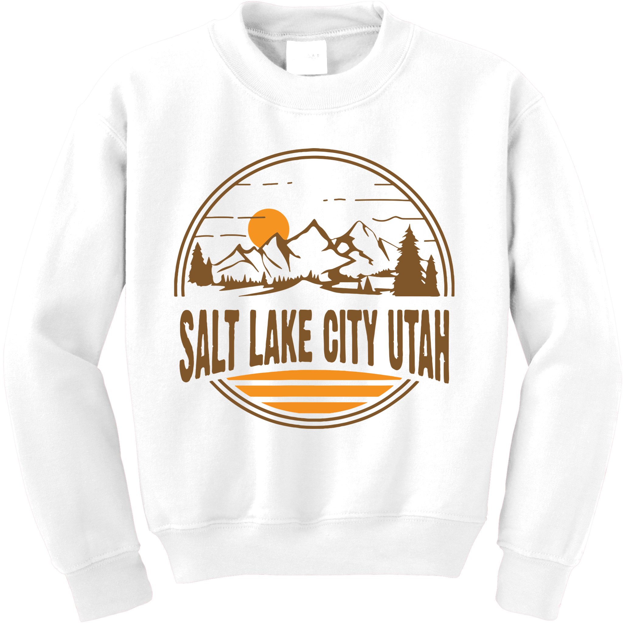 Vintage Salt Lake City Utah Mountain Hiking Souvenir Print Kids Sweatshirt