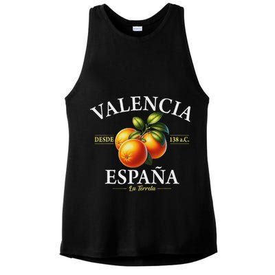 Valencia Spain La Terreta Oranges Since 138 Bc Ladies PosiCharge Tri-Blend Wicking Tank