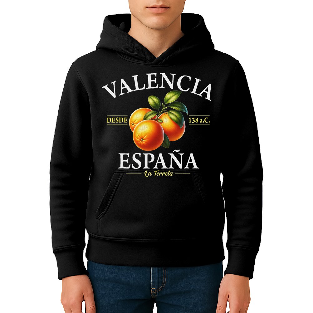 Valencia Spain La Terreta Oranges Since 138 Bc Kids Hoodie