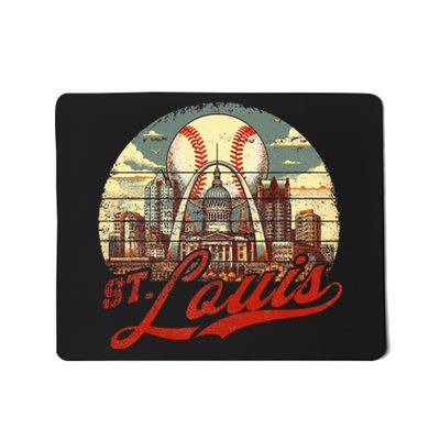 Vintage St. Louis Skyline Baseball Mousepad