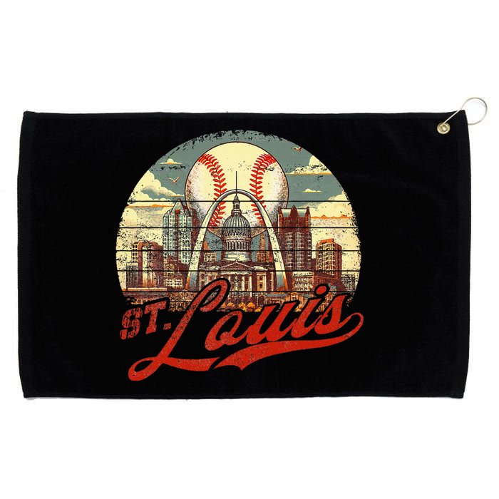 Vintage St. Louis Skyline Baseball Grommeted Golf Towel