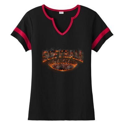 Vintage Softball Logo Ladies Halftime Notch Neck Tee