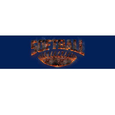 Vintage Softball Logo Bumper Sticker