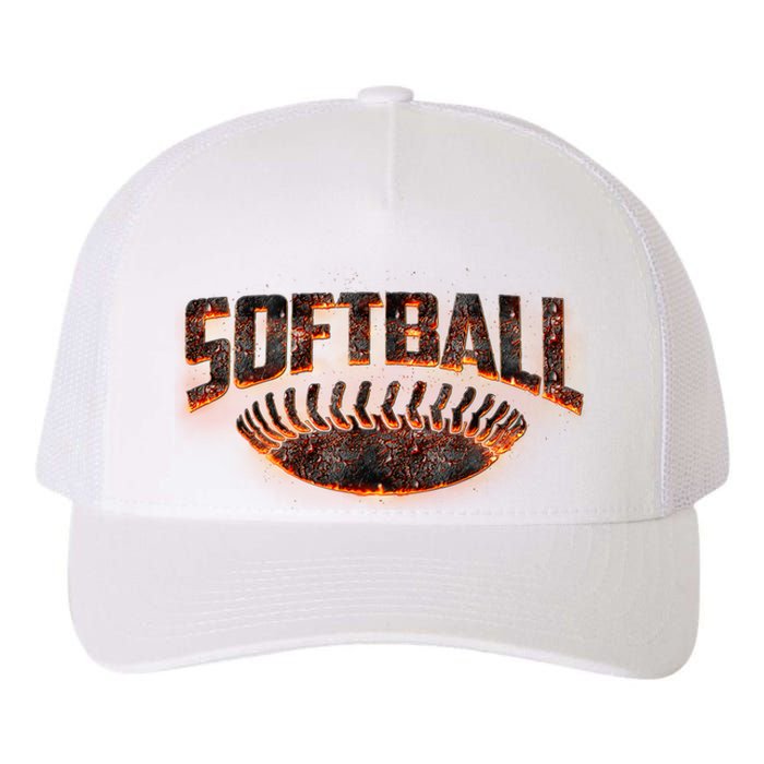 Vintage Softball Logo Yupoong Adult 5-Panel Trucker Hat