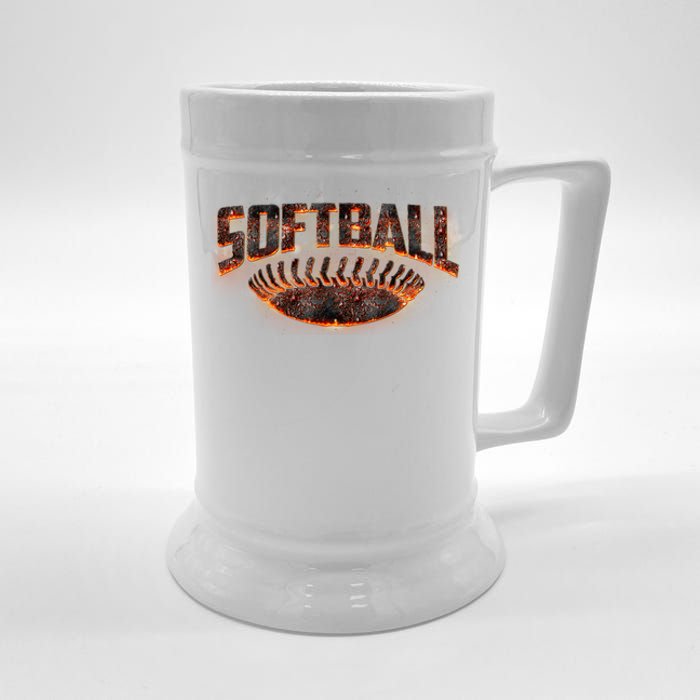 Vintage Softball Logo Beer Stein