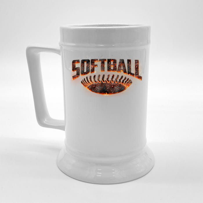 Vintage Softball Logo Beer Stein