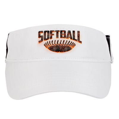 Vintage Softball Logo Adult Drive Performance Visor