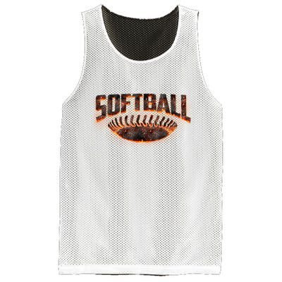 Vintage Softball Logo Mesh Reversible Basketball Jersey Tank